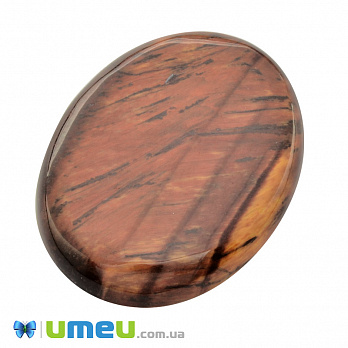 Кабошон нат. камінь Бичаче око, Овал, 40,2х30,1 мм (KAB-050581)