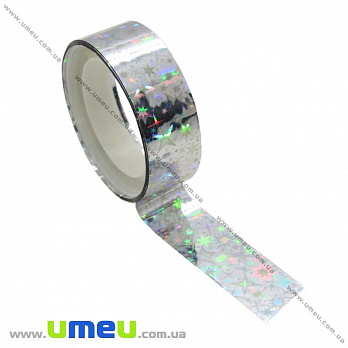 Декоративний скотч, 12 мм, Сріблястий (DIF-017960)
