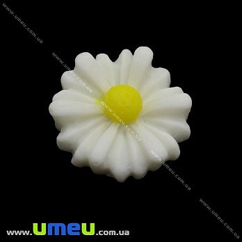 Кабошон з полімерної глини Ромашка біла, 13 мм (KAB-003700)