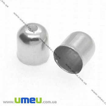 Колпачок металлический, 8х7 мм, Светлое серебро, 1 шт (OBN-008475)