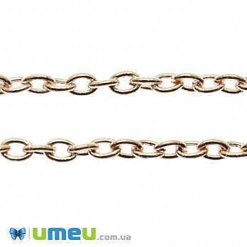 Ланцюг, Рожеве золото, 3х2 мм (ZEP-046151)