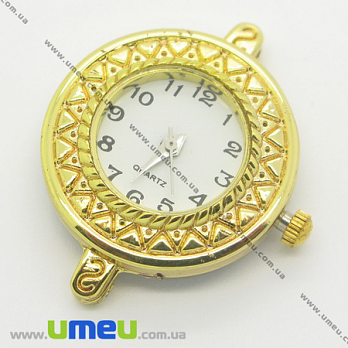 Часы для браслетов круглые, Золото, 32х25 мм, 1 шт (CLC-006101)