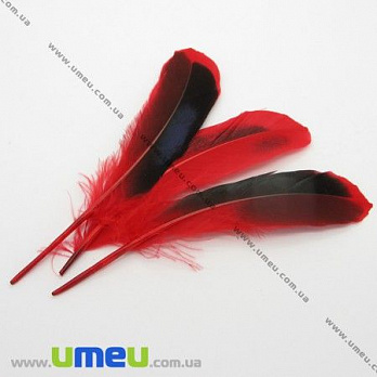 Перья Утиные, Красные, 10-12 см, 1 уп (10 шт) (PER-005008)
