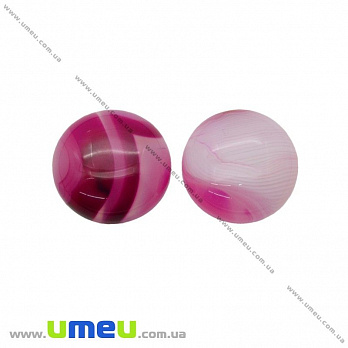Кабошон нат. камінь Агат малиновий, Круглий, 20 мм (KAB-020312)