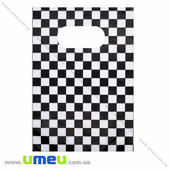 Подарочный пакетик, 18х13 см, Черно-белый, 1 шт (UPK-014750)