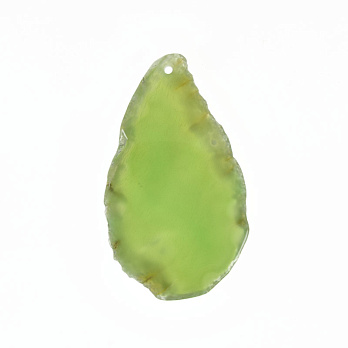 Зріз Агату, Зелений, 63х37 мм (POD-032479)