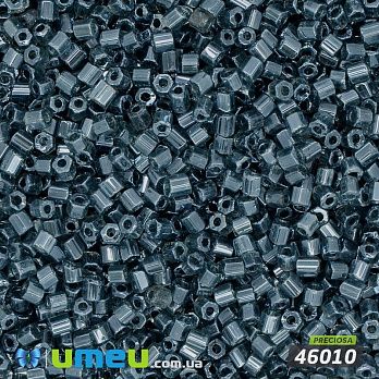 Бісер чеський Рубка 11/0, №46010, Сірий т. глазурований (BIS-044073)