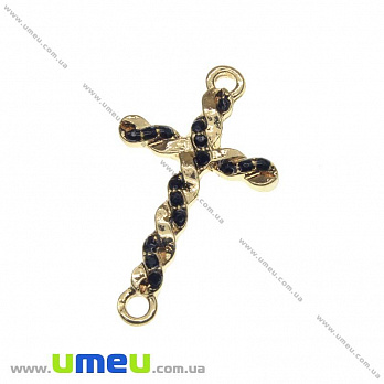 [Архів] Конектор металевий Хрест, 33х19 мм, Золото (KON-013425)