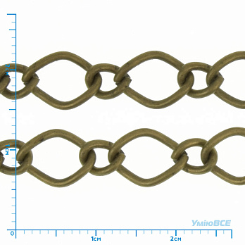 Ланцюг, Антична бронза, 10х7 мм (ZEP-031751)