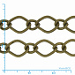Ланцюг, Антична бронза, 10х7 мм (ZEP-031751)